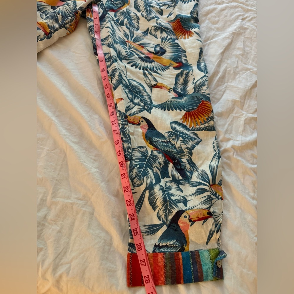 FARM Rio Tropical Toucan Print Jumpsuit in Teal, Orange, Red, Green - Picture 7 of 9